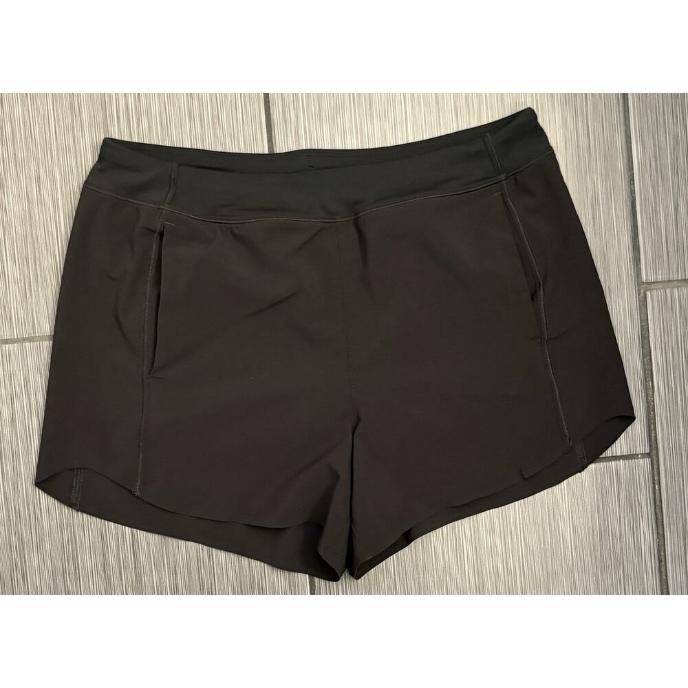 Athleta Girl Black Brief Lined Microfiber Shorts Size XXL (16)